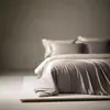 Juego de Ropa de Cama de Satén de Algodón de Fibra Larga de Dos Hilos 100S de Lujo para Hotel, Juego de Cuatro Piezas, Sábana de Cama 100% Algodón, Funda de Edredón, Artículos para el Hogar