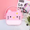Bolso de Hombro Portátil de Silicona para Niños Lindo Dibujo Animado Popular en Internet Bolso Cruzado para Niña Monedero Estilo Occidental para Bebé y Mujer Venta al por Mayor