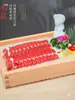 Caja de Sashimi de Madera Estilo Japonés con Tapa, Caja para Pescado, Caja para Salmón, Plato para Carne de Res, Plato para Verduras, Caja de Madera, Caja de Madera Blanca para Sushi