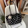 Bolsa Saco de Bolinhas Coreana para Mulheres 2026 Nova Moda Outono/Inverno Bolsa Tote Grande Capacidade para o Dia a Dia Bolsa de Ombro Transversal