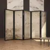 Biombo Estilo Chino para Sala de Estar y Dormitorio, Moderno Sencillo Entrada de Casa Madera Maciza Plegable Móvil