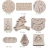 Varios Moldes de Silicona para Pasteles Fondant Serie Copo de Nieve Navideño, Moldes para Hornear Decoración de Gomitas Árbol de Navidad