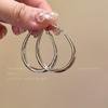Aretes minimalistas y de estilo frío para mujer, aretes de círculo para rostro cuadrado, aretes de diseño simple y exagerado