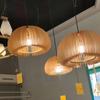 Simples Japonês Vintage Basswood Abóbora Lustre Quarto Cama Lâmpada Restaurante Criativo Homestay Lâmpada Estudo Arte Lâmpada