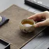 Xícara de Chá Flint Red Vintage, Xícara Única com Esmalte Rachado, Conjunto Pessoal de Chá Kung Fu de Alta Qualidade, Xícara de Degustação