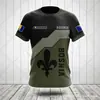 Patrón del Emblema Nacional Bosnio Impresión 3D Transfronterizo Nuevo Camiseta Casual de Manga Corta para Hombre Venta Directa de Fábrica Suministro