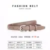 Cinturón de Piel Genuina para Mujer Versátil Decorativo Cintura Moda de Gama Alta para el Trabajo Accesorios para Mujer Cinturón con Hebilla Plateada Negro