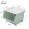 Caja de Almacenamiento de Juguetes para Niños con Apertura Frontal Caja de Almacenamiento de Snacks con Puerta Lateral con Ruedas y Tapa abatible de Patín Caja de Almacenamiento de Plástico para Ropa
