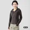 Jaqueta feminina slim fit para outono e inverno, adequada para baixinhas, com capuz, casual e versátil, cardigã estiloso, top que afina e versátil