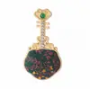 Nuevo Broche de Brocado de Canción del Patrimonio Cultural Inmaterial Estilo Chino con Patrones Hechos a Mano de Calabaza y Mariposa, Nuevo Accesorio Qipao Estilo Chino, Broche Exquisito