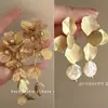 Hija Rica~Aretes de Trigo con Borla Larga Dorada para Mujer, Lujo Accesible Aretes de Gama Alta, Aretes Únicos Exagerados y Atmosféricos