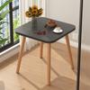 Mesa Auxiliar Cuadrada para Sofá de Casa, Mesa Cuadrada para Casa de Alquiler, Mesa Pequeña de Noche para Balcón, Mesa Cuadrada Pequeña, Mesa de Madera *Modelo de Almacenamiento