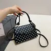 Bolso de Mano Casual Simple Nuevo Primavera/Verano Popular de Lunares Elegante Moderno Bolso de Hombro Único Cruzado Bolso Pequeño Cuadrado para el Trabajo