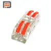 Terminal rápido bilateral 2-2 material de PC transparente conector de unión de cables suave y duro dos en dos