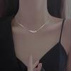 Collar de Hoja de Olivo de Plata Esterlina S925 para Mujer, Lujo Ligero, Sensación de Alta Gama, Cadena de Clavícula de Trigo, Diseño Nicho, Collar Elegante y Sencillo