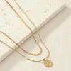 Collar de Múltiples Capas de Estilo Retro Simple de Moda, Best-Seller Transfronterizo Europeo y Americano en Amazon, con Colgante de Velero para Mujer