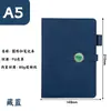 Cuaderno personalizado para empresas, notas de reuniones de oficina de alta gama, cubierta de cuero A5, alto valor estético, bloc de notas con cierre de cristal