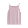 Tiro real~Nuevo top de tirantes de punto versátil de cuello redondo para mujer, verano 2026, corte ajustado y favorecedor 18673