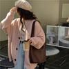 Cárdigan de punto coreano Dongdaemun para mujer en otoño e invierno Nuevo estilo coreano Suelto Estilo perezoso Chaqueta suéter suave y cerosa