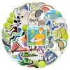 50 Pegatinas de Graffiti de Fútbol Pegatinas Creativas de Balones Deportivos Pegatinas Decorativas Impermeables para Taza de Agua Equipaje Teléfono Móvil