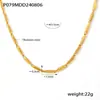 Europa y Estados Unidos nuevo patrón tallado en diamante collar de viento frío simple moda temperamento no se decolora titanio acero chapado en oro collar de personalidad