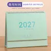 Calendário de Mesa de Papel Morandi 2027 Simples Calendário Mensal de Escritório Ano do Carneiro Calendário de Check-In de Trabalho Design Personalizado com Sua Própria Imagem