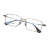 Gafas de Titanio Puro con Montura para Gafas para Miopía para Hombre, Montura Cuadrada Retro Literaria, Montura para Gafas Ópticas Terminadas para Mujer, Venta al Por Mayor del Fabricante