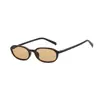 Óculos de Sol Estilo Nerd com Armação Estreita Tr90 para Mulheres, Retro Oval Y2K Armação Pequena Preta Protetor Solar Óculos de Sol Anti-UV