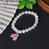 Pulseira Jade Seda Dourada Natural Xinjiang Jade Esmeralda Tianshan Pulseira de Contas Redondas Pulseira Jade Dongling Jade Colorida Bijuteria de Contas Atacado