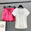 Roupa de Yoga Manga Curta Feminina Verão Emagrecedor Cobertura de Rosto Corrida Matinal ao Ar Livre Secagem Rápida Camiseta Esportiva Badminton Corrida Fitness