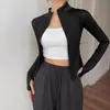 Ropa de Protección Solar para Yoga Verano Ropa de Protección Solar de Seda de Hielo Adelgazante Alta Elasticidad Anti-UV Chaqueta de Protección Solar para Exteriores y Ocio