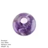 Fivela de Cristal da Paz com Furo Lateral 18mm Artesanal DIY Joias Acessórios para Roupas Ágata Cristal Roxo Fivela de Princesa Pingente