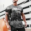 Verano 2023 nuevo venta directa de fábrica transfronteriza impresión digital 3D para hombre logo de coche camiseta de secado rápido para motocicleta de carreras