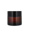 Pote de Creme de Vidro Marrom Atacado 50g Frasco Vazio para Creme de Skincare Frasco Recarregável 100g Frasco Espessado para Cosméticos