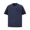AW026 Estilo Urbano Nicho Marca de Tendencia Unisex Peso Pesado 320g Patrón Bordado Diseño Ajustado Camiseta de Manga Corta para Hombre