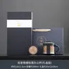 Juego de Té de Cerámica para Personas Mayores Ciudad Prohibida Wenchuang Juego de Té Traje Taza de Té de Oficina Día del Padre Cumpleaños Ceremonia de Acompañamiento