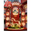 Arcos de Linternas y Decoraciones de Puerta para Año Nuevo y Festival de Primavera con Iluminación, Fábrica de Personalización de Decoración Comercial