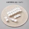 Soporte de Palillos de Cerámica de Doble Propósito para Sostener Palillos y Cucharas Públicos, Reposapalillos de Hotel, Vajilla de Restaurante, Blanco Puro con Borde Dorado, Logo Personalizado