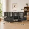 Jaula de Cría Jaula para Perros Perros Medianos Pequeños Tienda de Mascotas Guardería Jaula de Cría Apilable Multicapa con Bandeja Jaula para Gatos