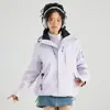 Chaqueta exterior a juego de marca para mujer, tres en uno, otoño e invierno, cortavientos para hombre, impermeable, conjunto desmontable de dos piezas para montañismo