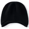 Gorro de punto minimalista estilo francés, versátil, con borde enrollado, 100% cachemira pura, unisex, cálido y resistente al frío, gorro que cubre las orejas