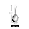 Aço Inoxidável 304 Mini Colher Pequena Colher de Sorvete para Crianças Colher de Sobremesa Cabo Curto Colher de Chá Colher de Cabeça Quadrada Colher Pontiaguda