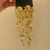 Brincos Estilo Corte Francês Retrô para Mulheres, Brincos com Franjas Azuis, Acessórios da Moda para Vestidos de Festa, Populares para Sessões de Fotos