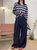 Diseño Retro Francés Primavera 2025 Nuevo Imitación Mezclilla Cintura Elástica Delgada Silueta Casual Pantalones Rectos Largos Hasta el Suelo