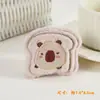 Gorro de Peluche de Hamburguesa de Caricatura Muñeco Capibara Colgante Chirriante Llavero Broche Accesorios para Ropa DIY