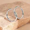 Pendientes de Aro Grandes Retro Estilo Hong Kong, Chapados en Cobre con Oro de 16K, Diseño Circular Minimalista, Pendientes Elegantes y Únicos