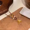 Fortuna y Prosperidad_ Nuevo Collar con Colgante de Calabaza de la Fortuna Estilo Chino para Mujer, Cadena para Clavícula de Lujo Ligero, Accesorio Versátil
