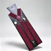 Tirantes de color liso para adultos de 2.5 cm en stock transfronterizos con tres pinzas, banda elástica extensible para pantalones