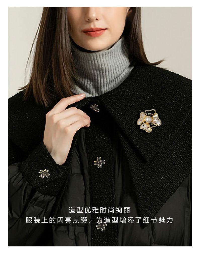 时尚轻奢风贝壳花胸针小众高级感百搭花卉胸花新款优雅