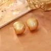 Pendientes Minimalistas Esmaltados de Alta Gama, Moda de Lujo Ligero, Accesorios para Orejas Simples y Versátiles, Diseño de Nicho, Aretes de Personalidad Estilo Coreano